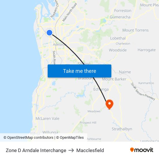 Zone D Arndale Interchange to Macclesfield map