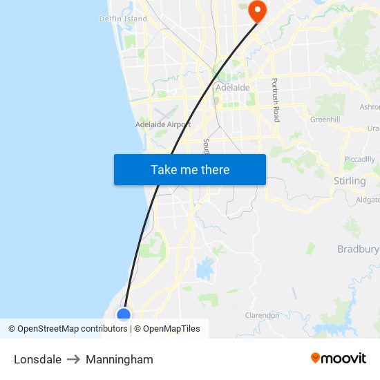 Lonsdale to Manningham map