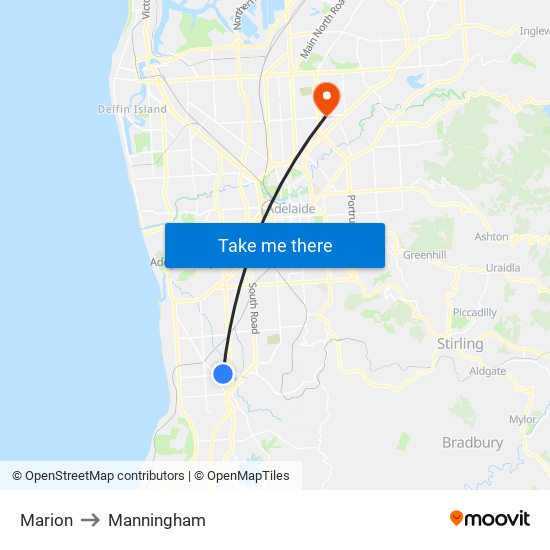 Marion to Manningham map