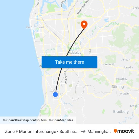 Zone F Marion Interchange - South side to Manningham map