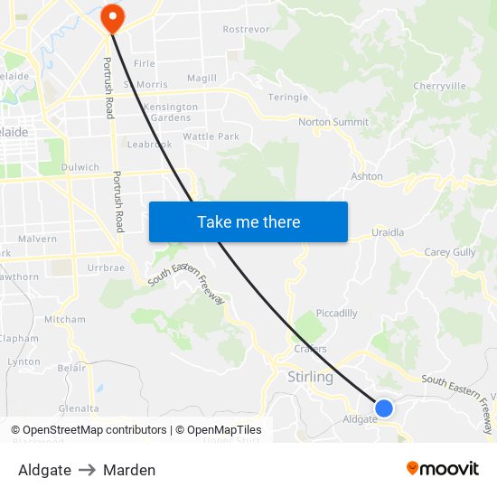 Aldgate to Marden map