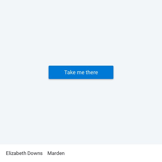 Elizabeth Downs to Marden map