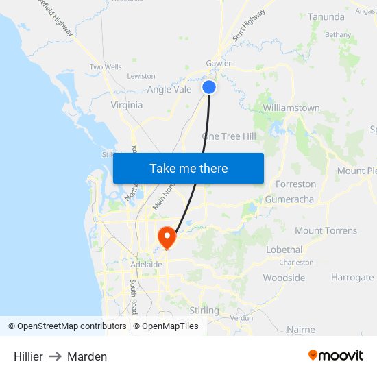 Hillier to Marden map