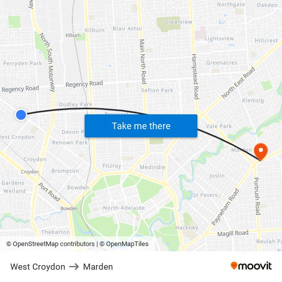 West Croydon to Marden map