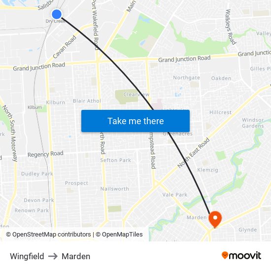 Wingfield to Marden map