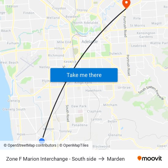 Zone F Marion Interchange - South side to Marden map