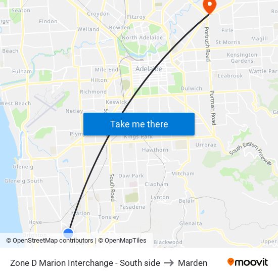 Zone D Marion Interchange - South side to Marden map
