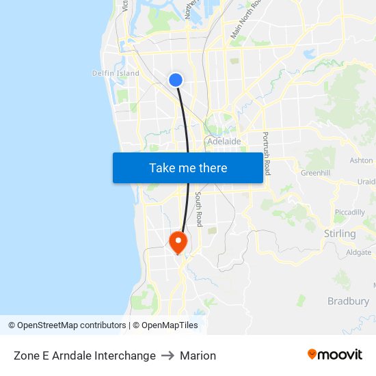 Zone E Arndale Interchange to Marion map