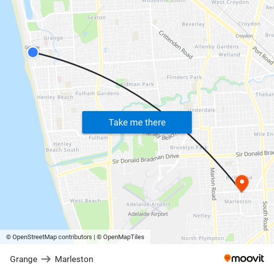 Grange to Marleston map