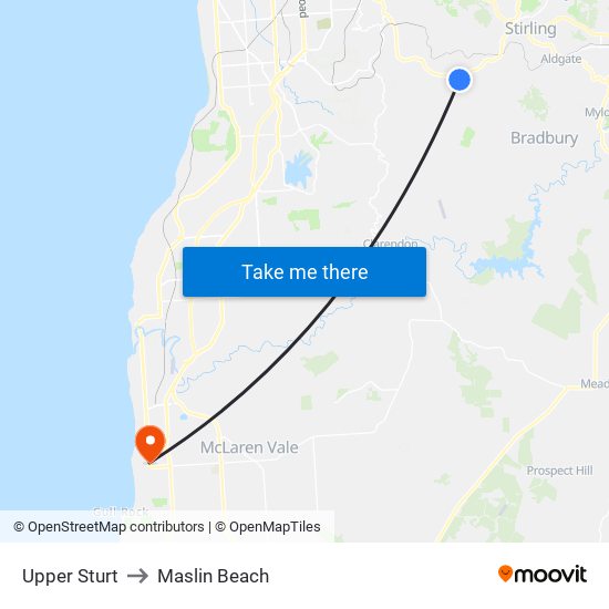 Upper Sturt to Maslin Beach map