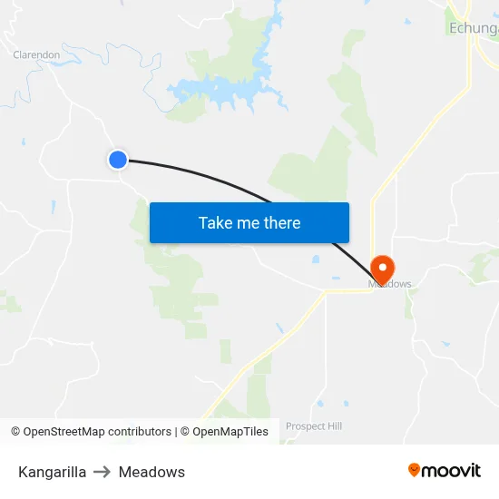 Kangarilla to Meadows map