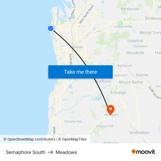 Semaphore South to Meadows map