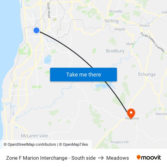 Zone F Marion Interchange - South side to Meadows map