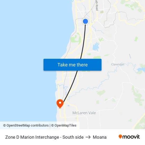 Zone D Marion Interchange - South side to Moana map