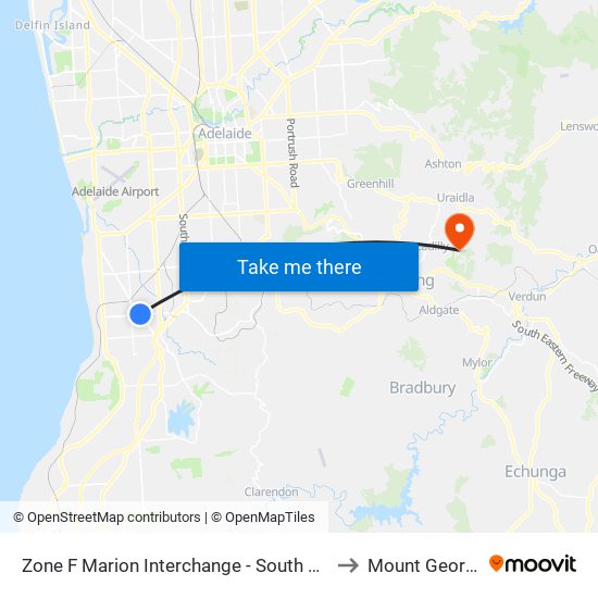 Zone F Marion Interchange - South side to Mount George map