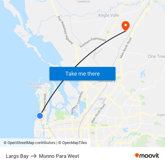 Largs Bay to Munno Para West map