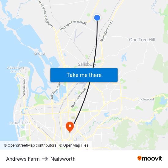 Andrews Farm to Nailsworth map