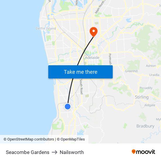 Seacombe Gardens to Nailsworth map