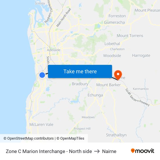 Zone C Marion Interchange - North side to Nairne map