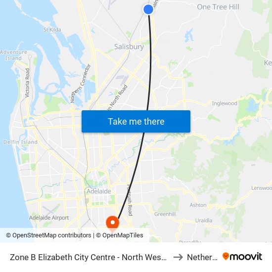 Zone B Elizabeth City Centre - North West side to Netherby map