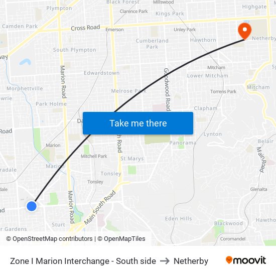 Zone I Marion Interchange - South side to Netherby map