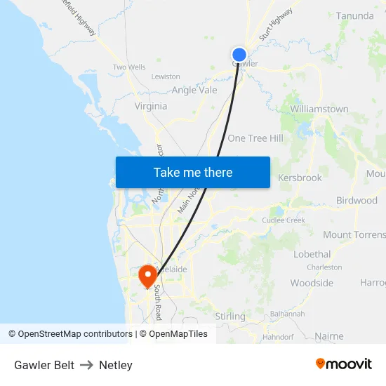 Gawler Belt to Netley map