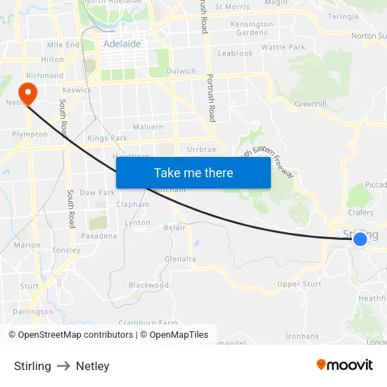 Stirling to Netley map