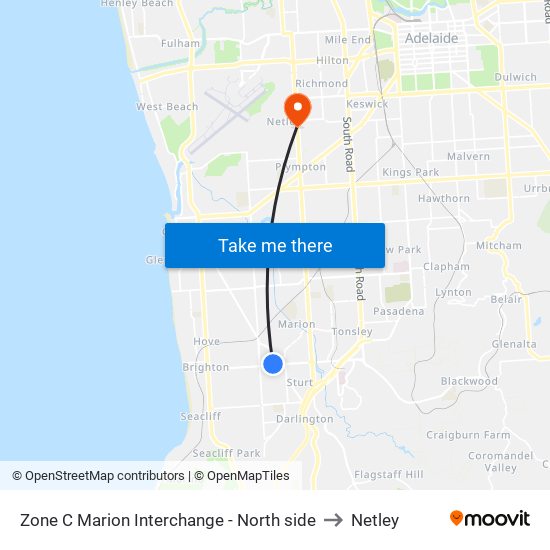 Zone C Marion Interchange - North side to Netley map