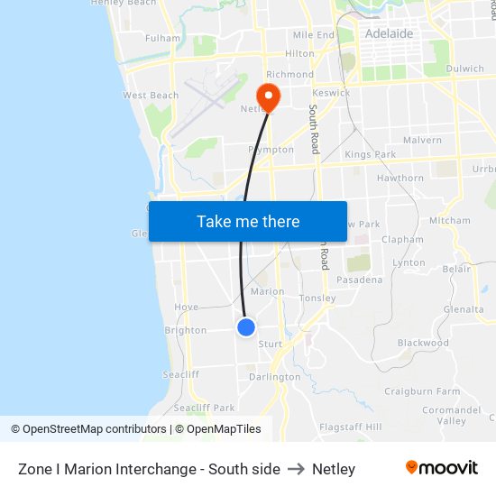 Zone I Marion Interchange - South side to Netley map