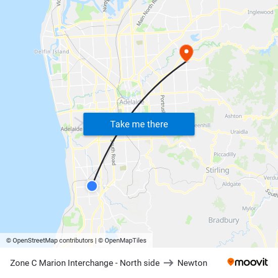 Zone C Marion Interchange - North side to Newton map