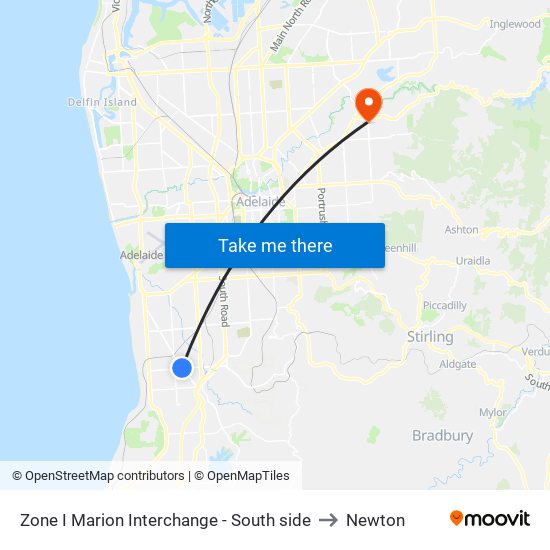 Zone I Marion Interchange - South side to Newton map