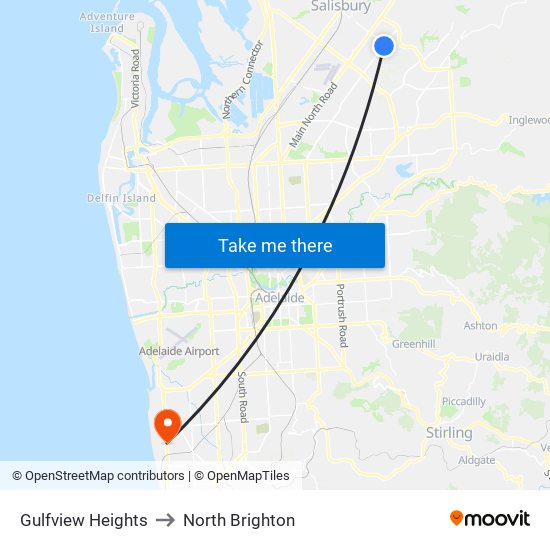 Gulfview Heights to North Brighton map