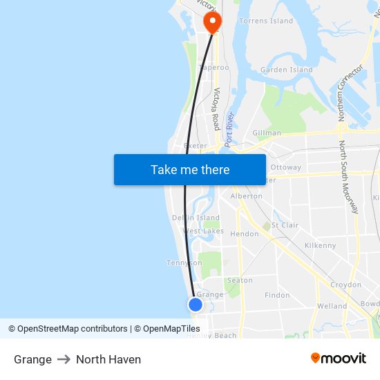 Grange to North Haven map