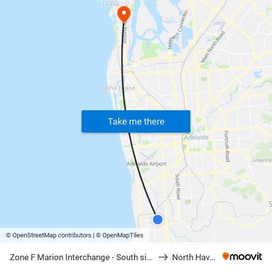 Zone F Marion Interchange - South side to North Haven map