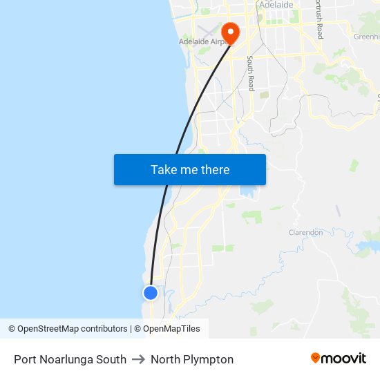 Port Noarlunga South to North Plympton map