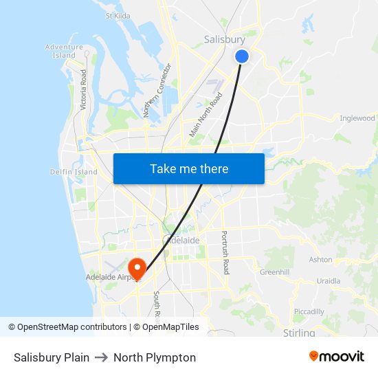 Salisbury Plain to North Plympton map