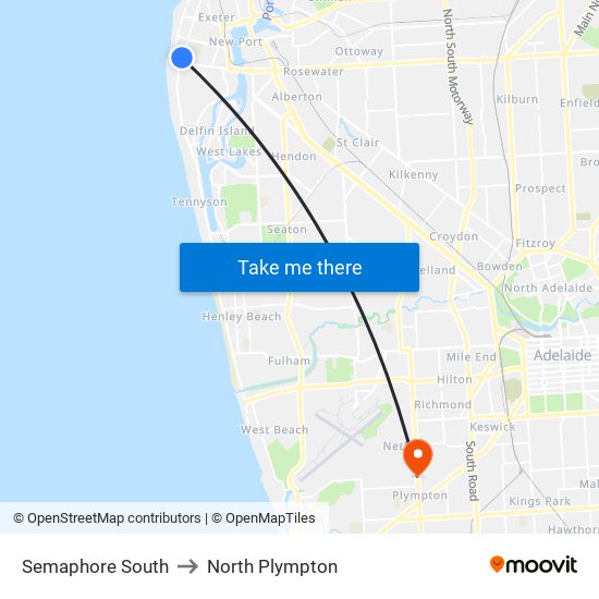 Semaphore South to North Plympton map