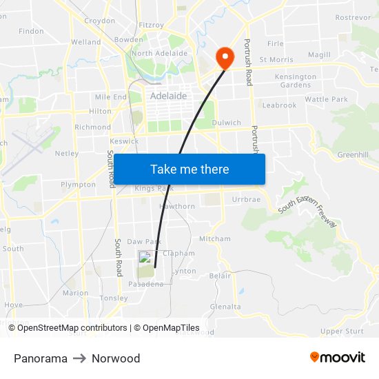 Panorama to Norwood map