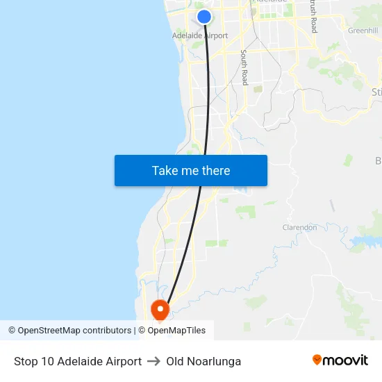 Stop 10 Adelaide Airport to Old Noarlunga map