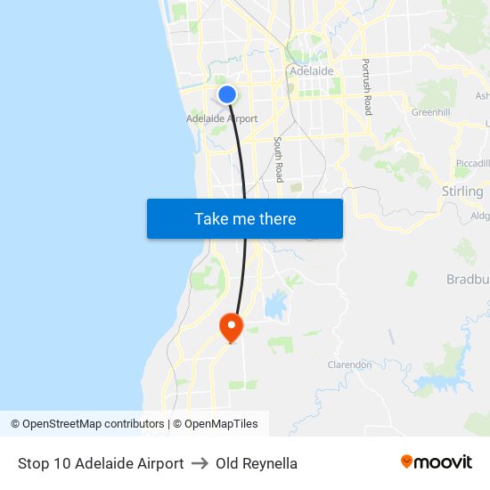 Stop 10 Adelaide Airport to Old Reynella map