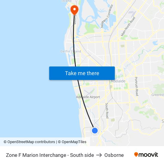 Zone F Marion Interchange - South side to Osborne map