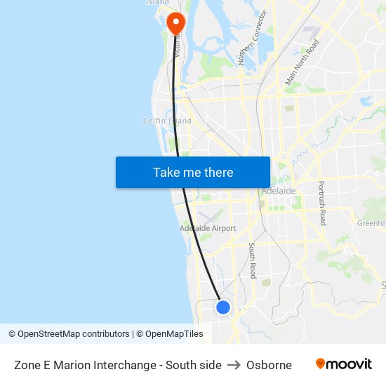 Zone E Marion Interchange - South side to Osborne map