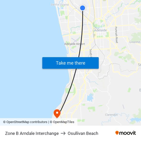 Zone B Arndale Interchange to Osullivan Beach map