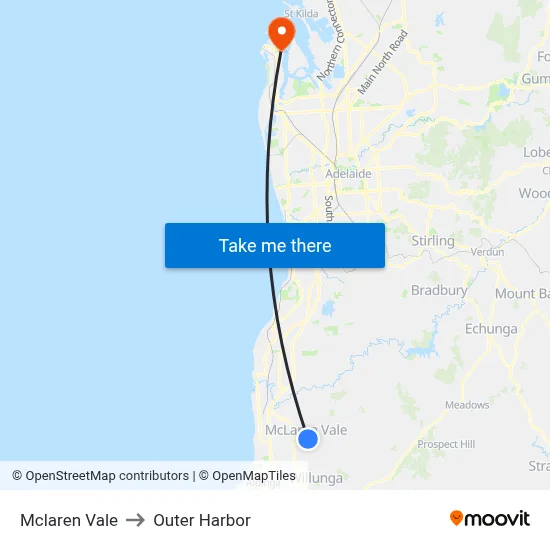 Mclaren Vale to Outer Harbor map