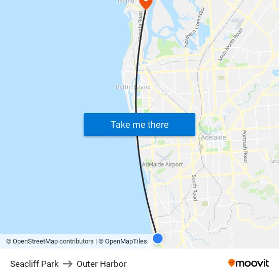 Seacliff Park to Outer Harbor map