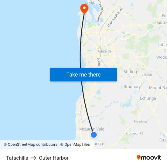 Tatachilla to Outer Harbor map
