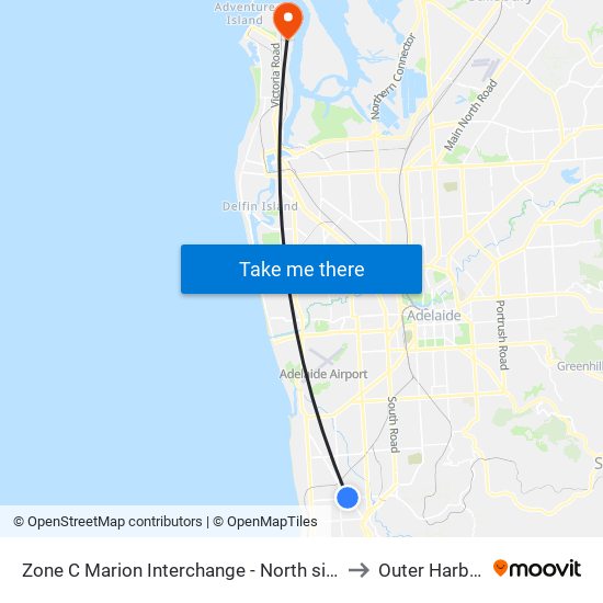 Zone C Marion Interchange - North side to Outer Harbor map