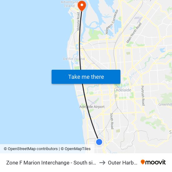 Zone F Marion Interchange - South side to Outer Harbor map