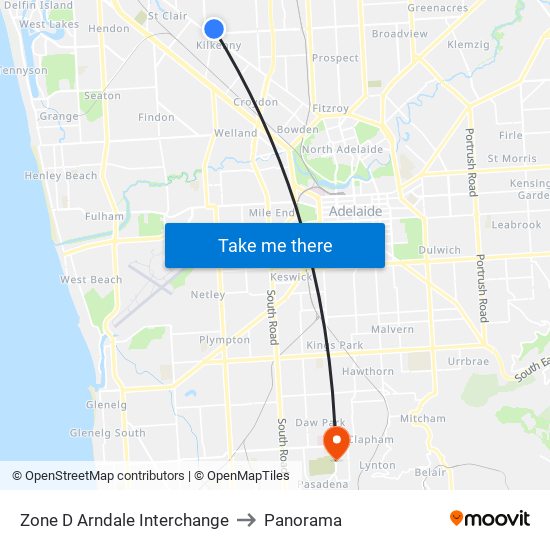 Zone D Arndale Interchange to Panorama map