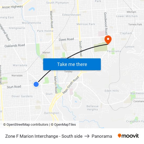 Zone F Marion Interchange - South side to Panorama map